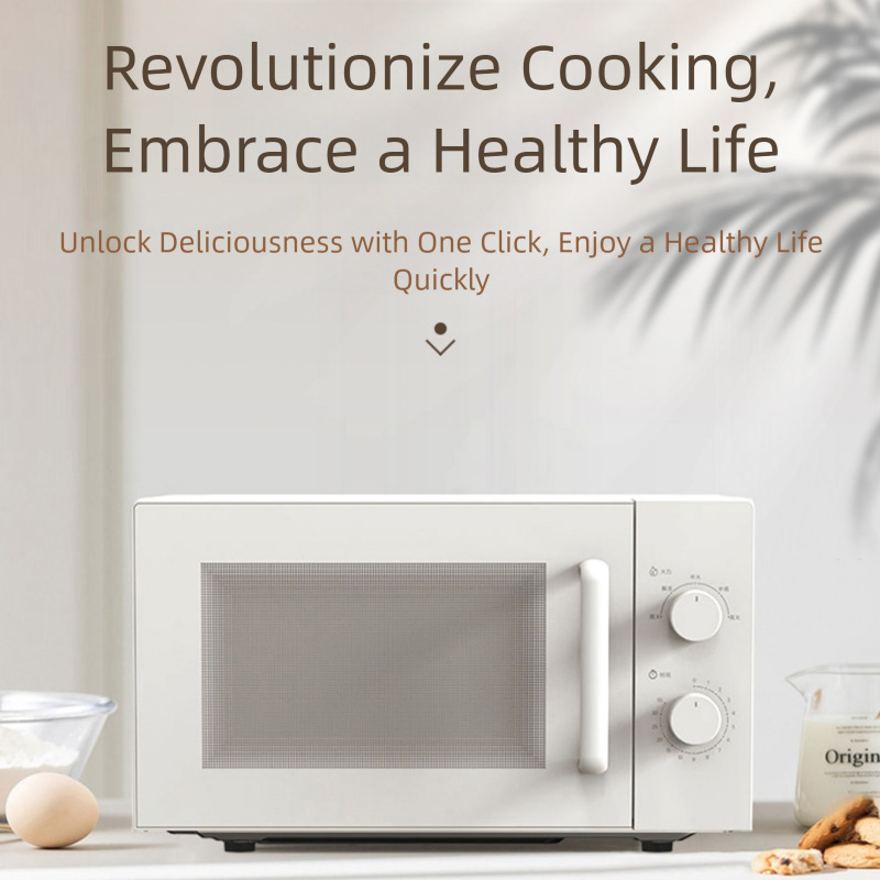 European-Style Microwave Oven 20L Fully Automatic Multi-Functional Household Small Mechanical Turntable Light Wave Baking Visual Oven English