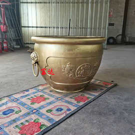 铸铜缸庭院摆件户外无腿香炉故宫缸铜门海铜缸大缸特大百福缸小缸