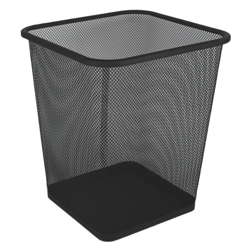 Papelera de Malla Metálica Cuadrada, Cocina, Oficina, Hogar, Estilo INS, Abierta