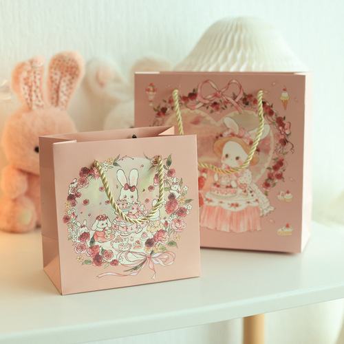 Bunny Lulu gift bag cartoon handbag gift birthday gift packaging bag creative full moon return gift bag