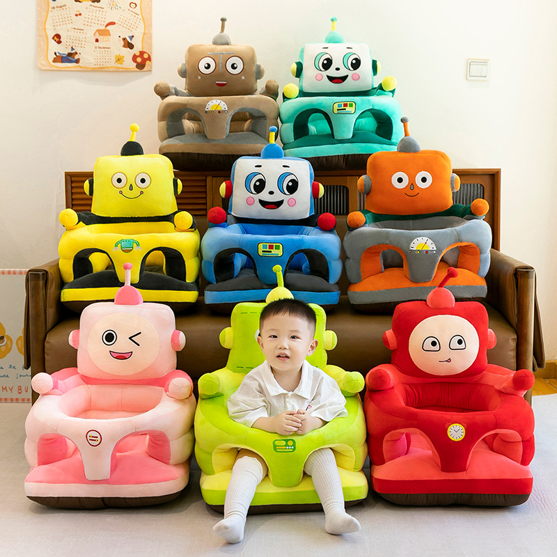 Nuevo asiento para bebés anti-caída creativo robot de dibujos animados para aumentar el sofá de bebé 4 a diciembre asiento de estudio