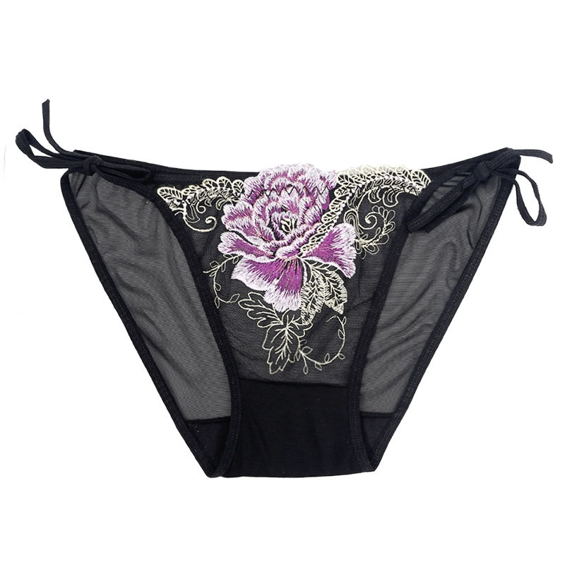 颜蓓薇 Sexy pants, дышащие легкие и тонкие кружевные трехмерные брюки с вышивкой
