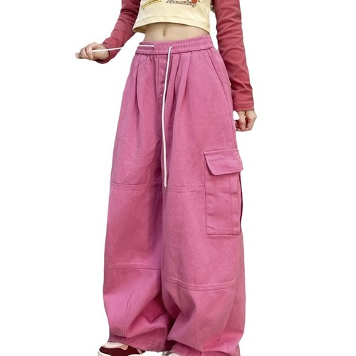 Vintage American High Street Wide Leg Denim Casual Couple Trend Brand Loose Straight Leg Work Pants