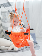 儿童秋千室内外小孩玩具家用荡秋千户外宝宝吊椅婴幼儿绳网座椅布