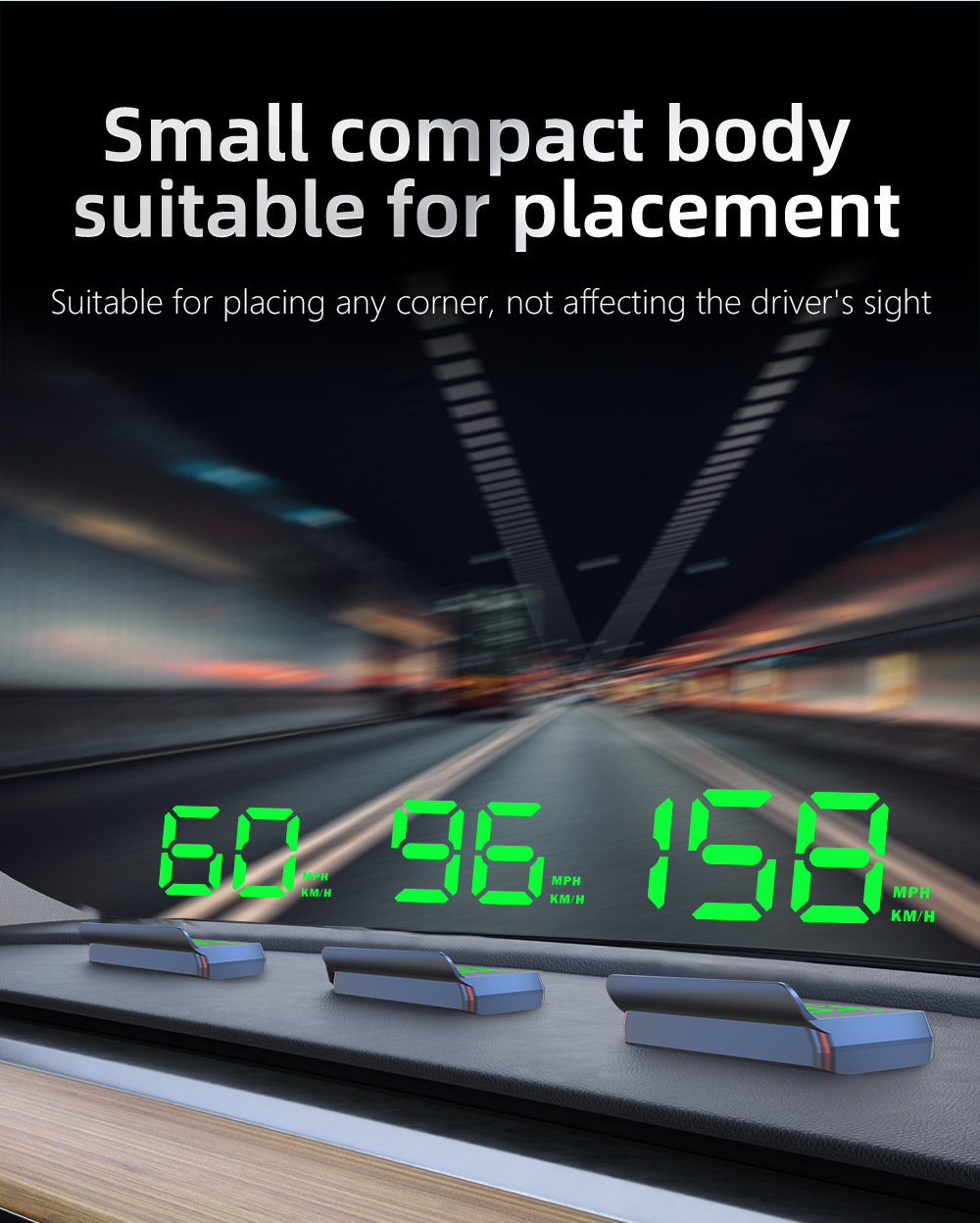 W2 Head-Up Display (HUD) for cars, universal speedometer, GPS, high-precision vehicle instrument projector for new energy vehicles
