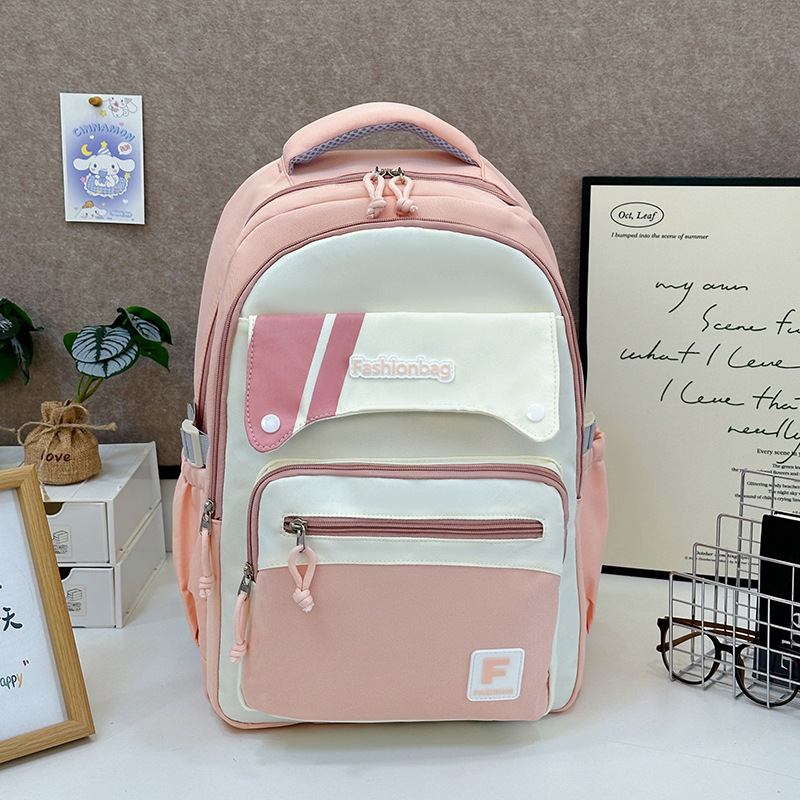 Se puede usar con barra de tracción, mochila de gran capacidad, viaje de ocio, estilo de campus, color de contraste, mochila para estudiantes universitarios de secundaria y preparatoria, espalda transfronteriza