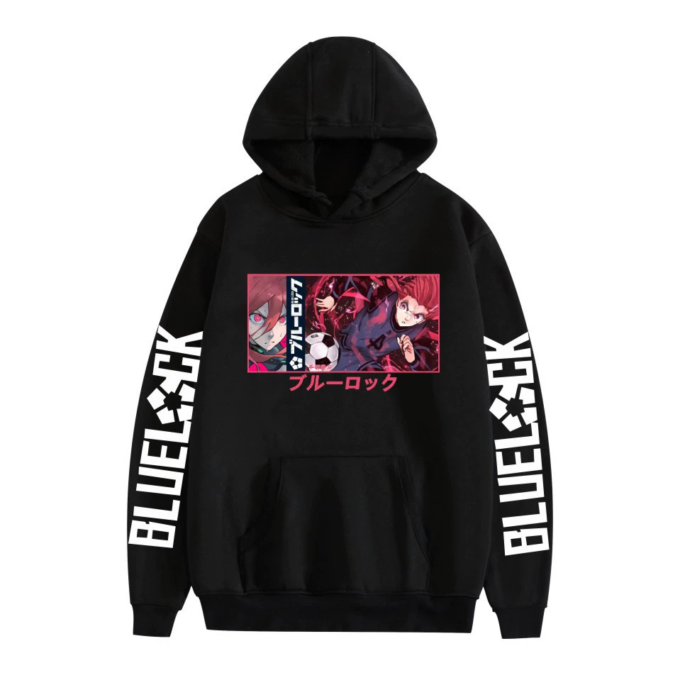 Новые популярные мужские и женские худи с принтом BLUE LOCK в стиле аниме, оптом, для осени и зимы, горячие продажи за границей