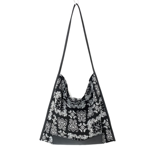 South Korea Dongdaemun Women's Bag  New Trendy Retro Print Shoulder Bag Cashew Flower Pattern Cloth Bag Handbag