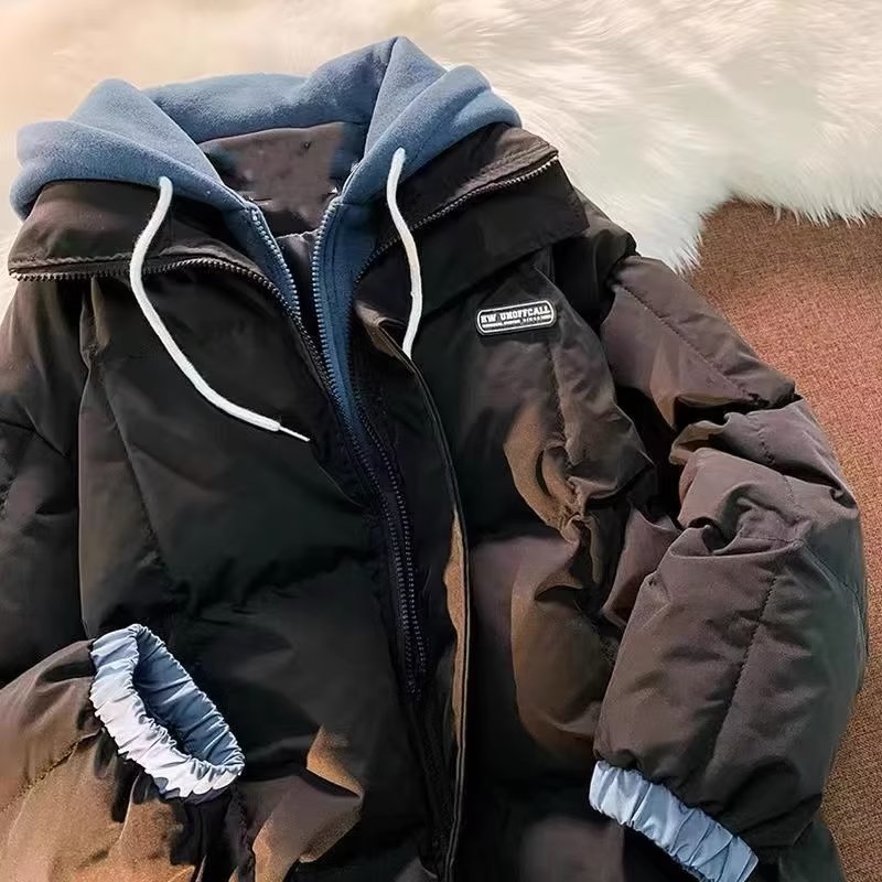 Men's Cotton Padded Jacket Winter Casual Hooded Down Coat_voghion.com