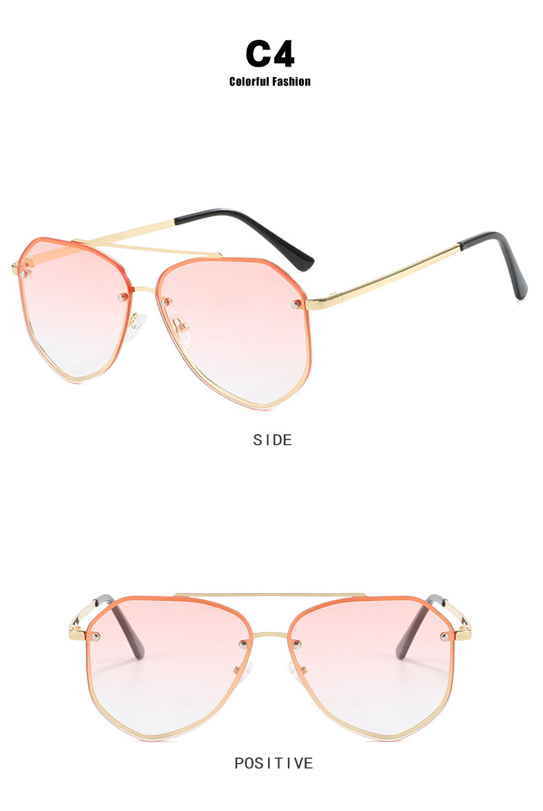 60g Weight Frameless Glasses Structure Sunglasses Classification PC, UV400 Protection Lens Material toad glasses Glasses Style Travel, Fishing, Sun protection Occasion Solid Color Pattern All Seasons Season Women's Gender Personality, Punk, Street Style Personality Punk Street Solid Color PC UV400 Protection Toad Glasses Frameless Women's Sunglasses 7