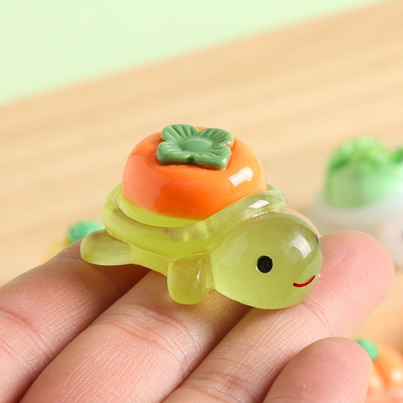 カラー立体夜光野菜果物大亀樹脂diyアクセサリー|undefined