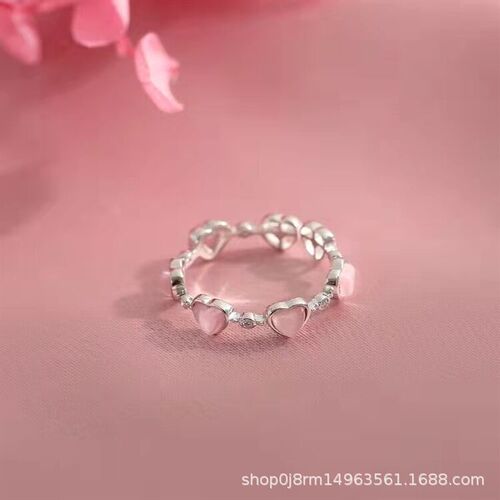 Japanese Cat's Eye Love Ring Open Ring Female Niche Light Luxury Internet Celebrity Fashion Heart Shape Ring Female Internet Celebrity Tail Ring