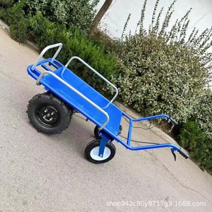 Agricultural Electric Four-Wheel Chicken Bus Household Fertilizer Trolley Orchard Truck Farm Feed and Manure Transportation