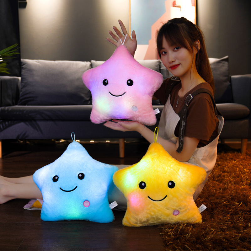 越境創意led発光七色五芒星抱き枕バレンタインデープレゼント女の子プレゼントクッション玩具卸売り|undefined