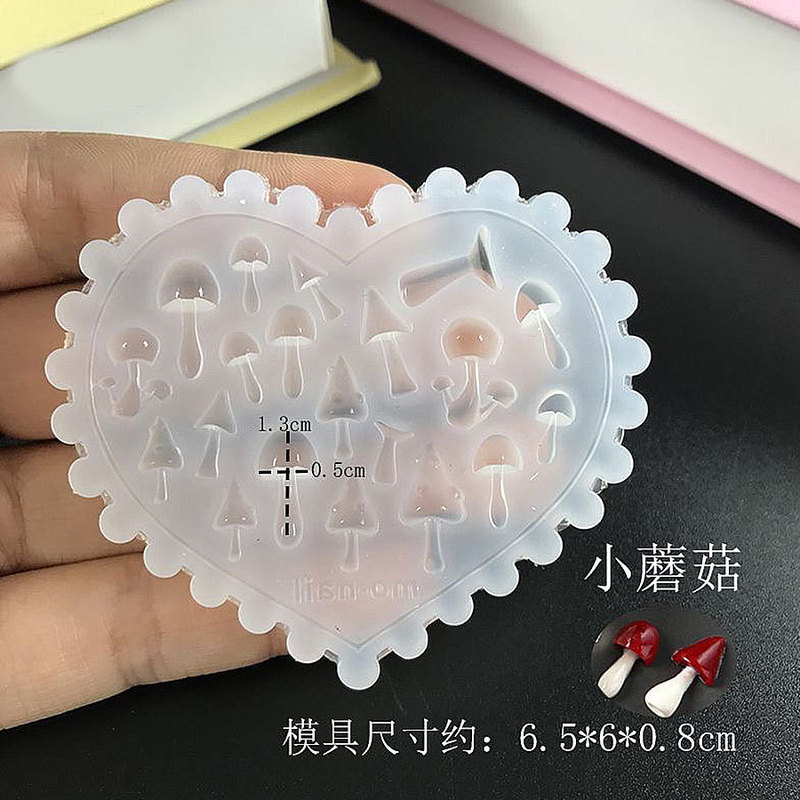 かわいい小さなキノコの形のネイルアートデコレーションシリコンモールドレリーフ彫刻接着剤装飾ネイルアートモールド交換用|undefined