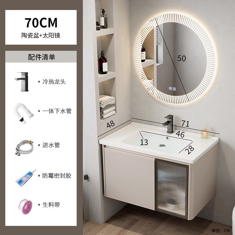 Espacio de aluminio cuarto de baño combinación Hotel Roca Placa de lavado integrado mesa de lavado baño lavabo cuenca transfronteriza