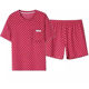 2025 Live New Summer Short-sleeved Pajamas Three-piece Shorts Home Clothes suit Pants Summer Women's plus size