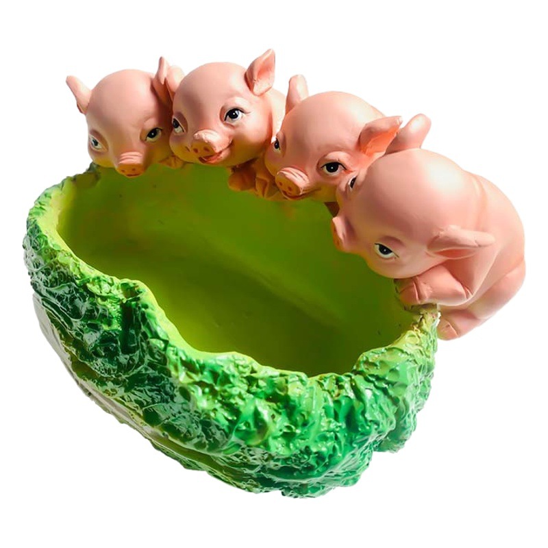 Nueva flor olla cerdo tanque de peces de cerámica resina cerdo olla creativa cultural creativo cerdo decoración regalo colgante cuenca