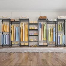 亚马逊新款卧室防潮防尘简易衣橱多功能收纳结实耐用组合衣柜衣橱