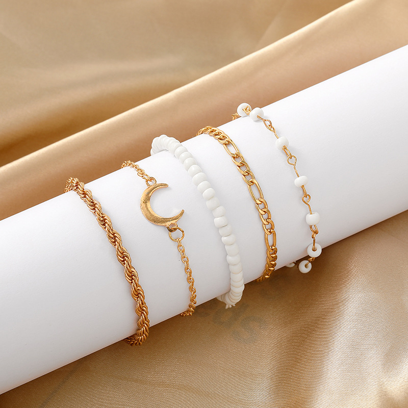 Simple Style Moon Gold Plated Alloy Wholesale Bracelets display picture 3