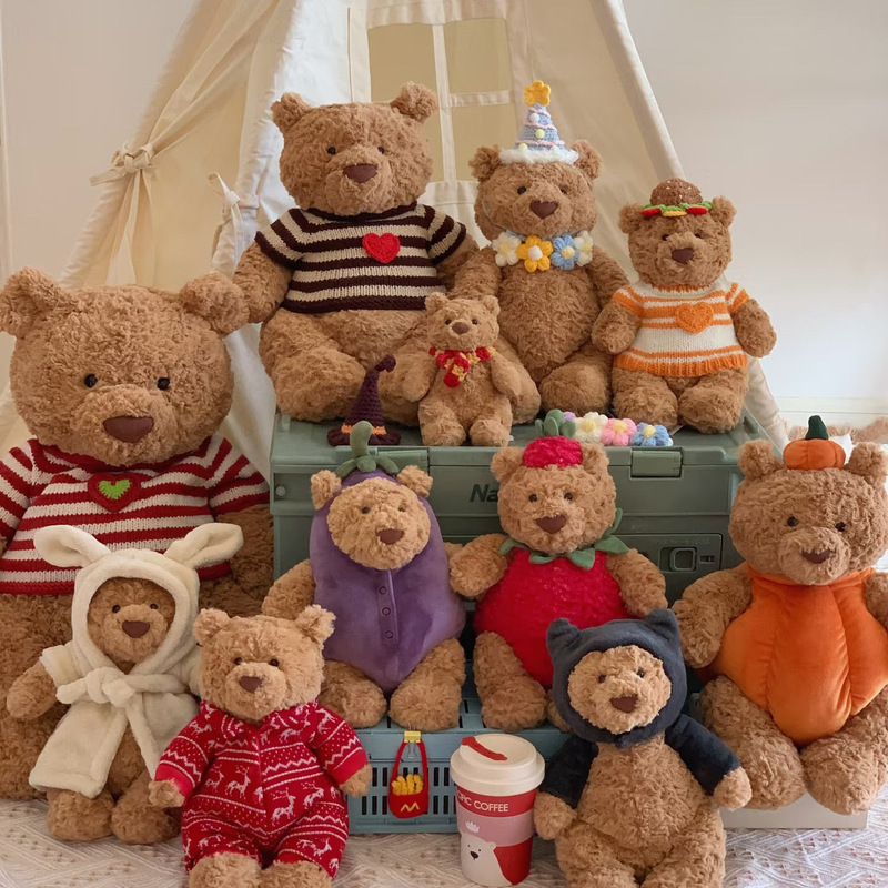 Barcelona Bear Series Plush Toys, Teddy Bear Dolls, Birthday Gifts for Girls and Best Friends, Doll Clothes, Dolls, Wholesale