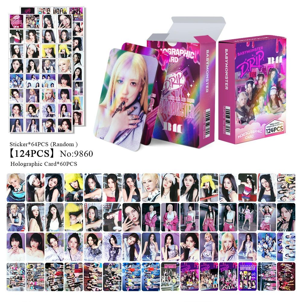 New Model Exclusively for Foreign Trade: 124 Holographic Cards, Total Chain Gidle Str Bptwice Celebrity Merchandise Lomo Small Cards