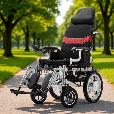 Yingkang Electric Wheelchair Brushless Folding Lightweight Elderly Long Endurance Intelligent Fully Automatic Four-Wheel Scooter