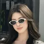 书呆子新款椭圆辣妹太阳镜