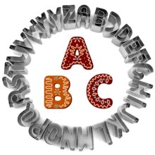 不锈钢26个字母立体DIY烘焙饼干模具 翻糖霜曲奇蛋糕模 蔬果切模