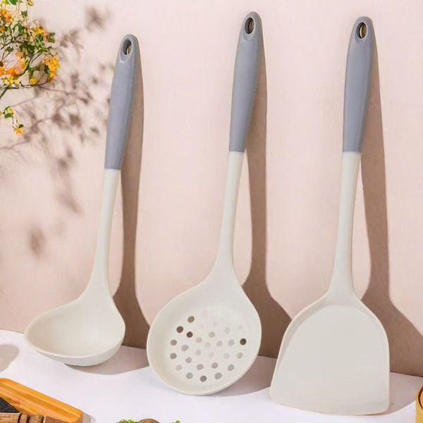 Wholesale gray and white two-color silicone spatula spoon household…