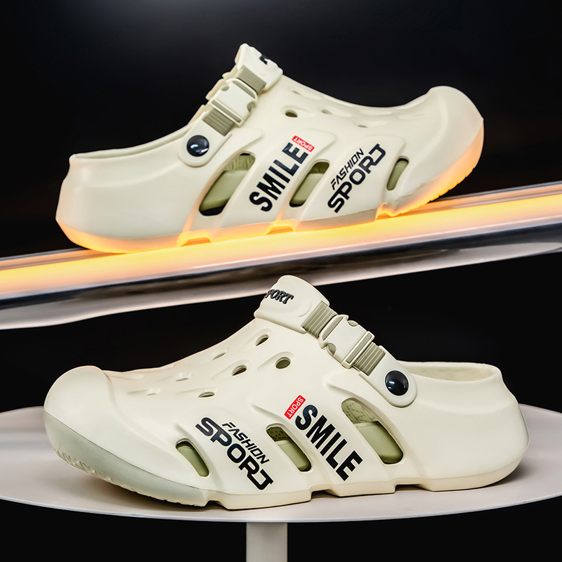 Zapatos con agujeros de Baotou transfronterizos para hombres, verano nuevo estilo, plataforma para el hogar, zapatos de playa al aire libre, sandalias de oficina
