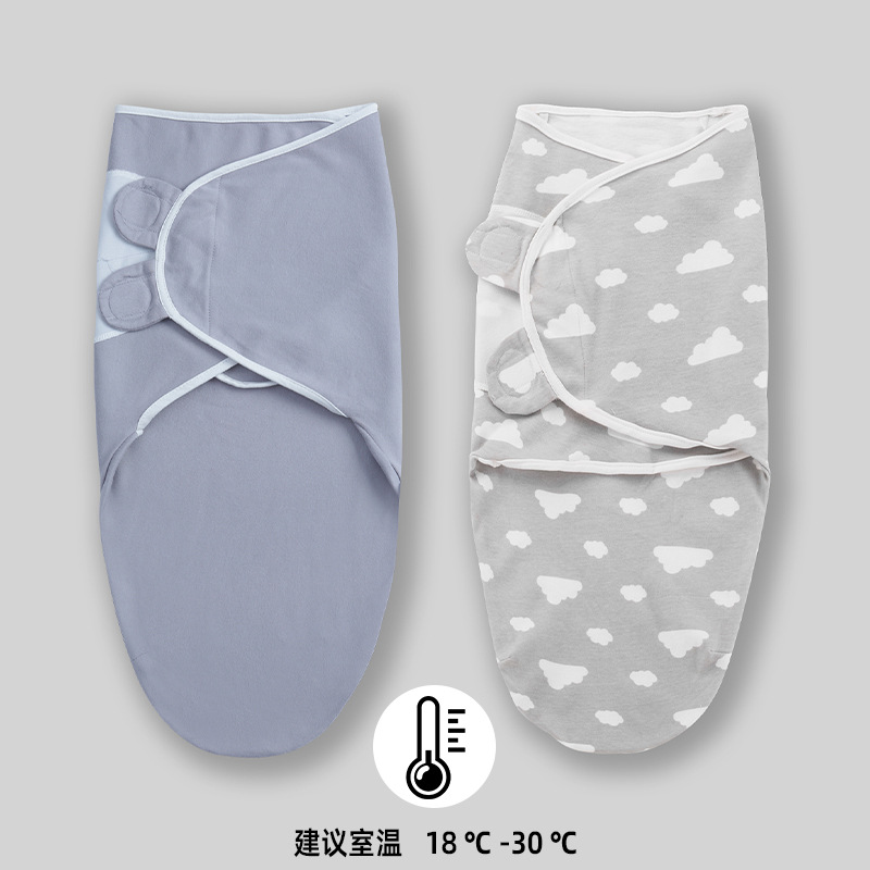 Edredón de algodón puro Four Seasons universal anti-kick toalla edredón anti-shock Toalla de pañales para bebés recién nacidos saco de dormir para bebés