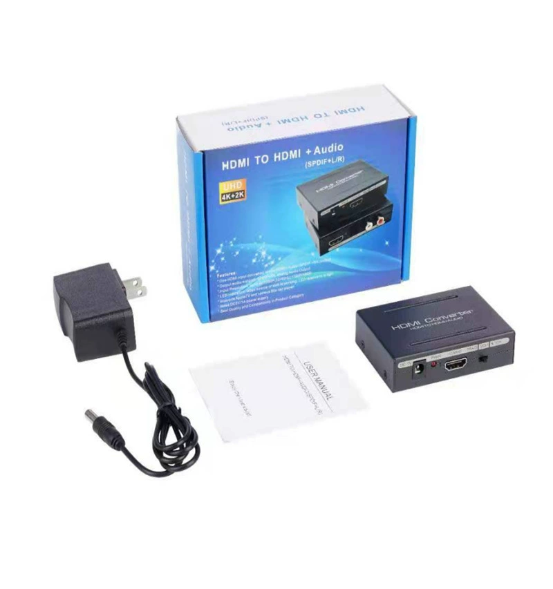 HDMI аудио разветвитель 4K HDMI TO HDMI+Audio+SPDIF+R/L сигнальный преобразователь с питанием