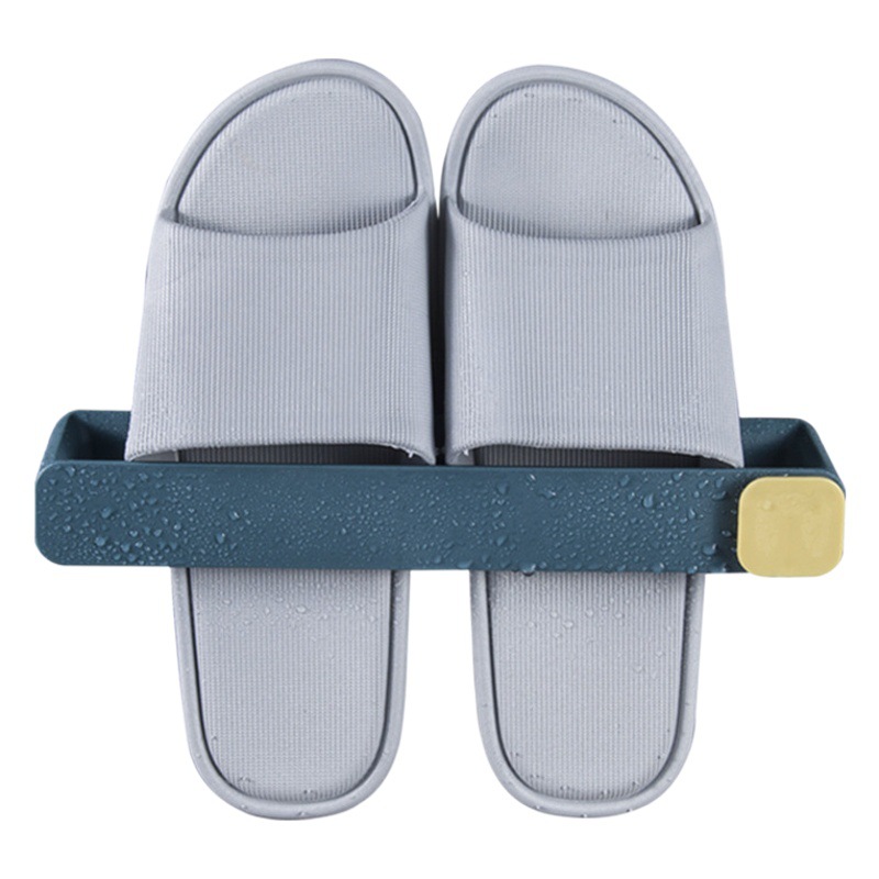 Cuarto de baño Zapatilla de baño toallero estante montado en la pared de almacenamiento de pared Punch-libre zapatillas de rack al por mayor