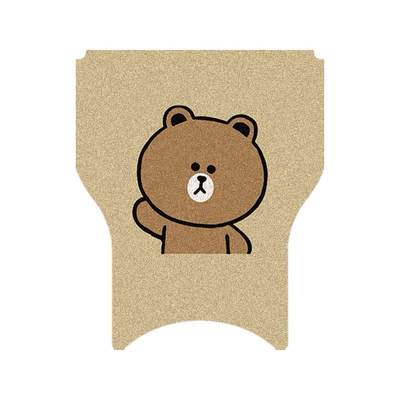 Electric Vehicle Special Foot Mat: Electric vehicle foot mat - brown-bear