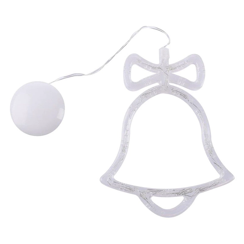 Трансграничные светодиодные рождественские украшения присоска Лампа Рождественская елка колокольчик Снеговик северный олень Снежинка пятиконечная звезда Любовь цветные огни