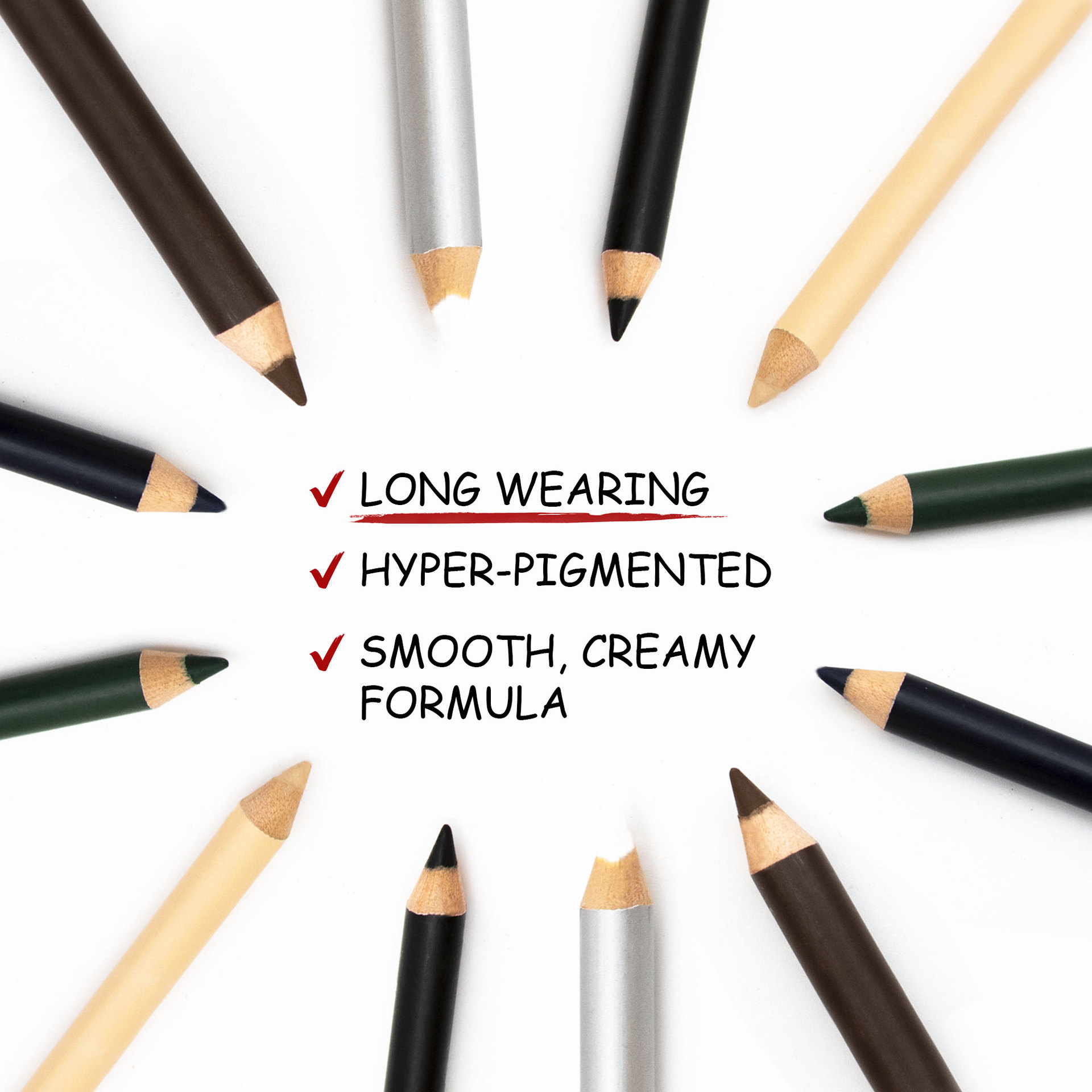 SHCOETY waterproof and non-smudge wooden eyeliner pen, long-lasting makeup without smudge, eyebrow pencil and eye pencil, dual-purpose makeup pen, European and American Application Scenario