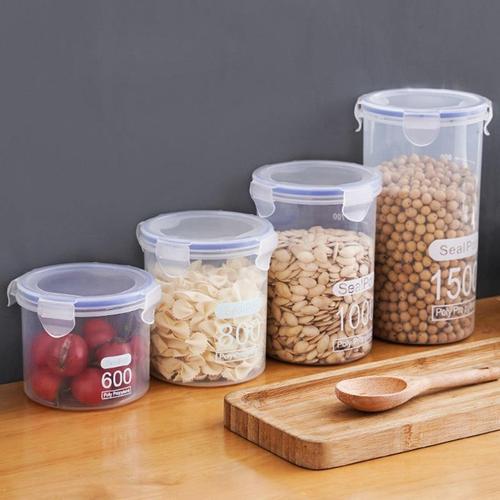 Huisi food-grade snap-sealed jars refrigerator fresh-keeping storage box plastic storage jars repackaged grain jars