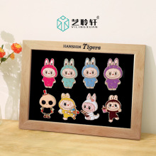 仿实木黑色烫金徽章相框家用简约徽章装裱相框空框轻便摆台画框