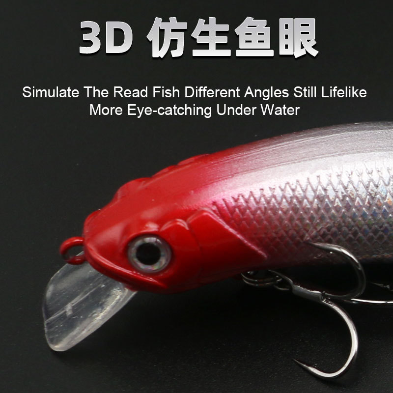 Cebo sumergido de Mino Luya Cebo de tiro lejano Cebo de Mino Lubina Pez mandarín con gancho reforzado 3x