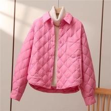 轻薄90白鸭绒羽绒服女短款2025新款衬衫领宽松韩版时尚秋冬外套潮