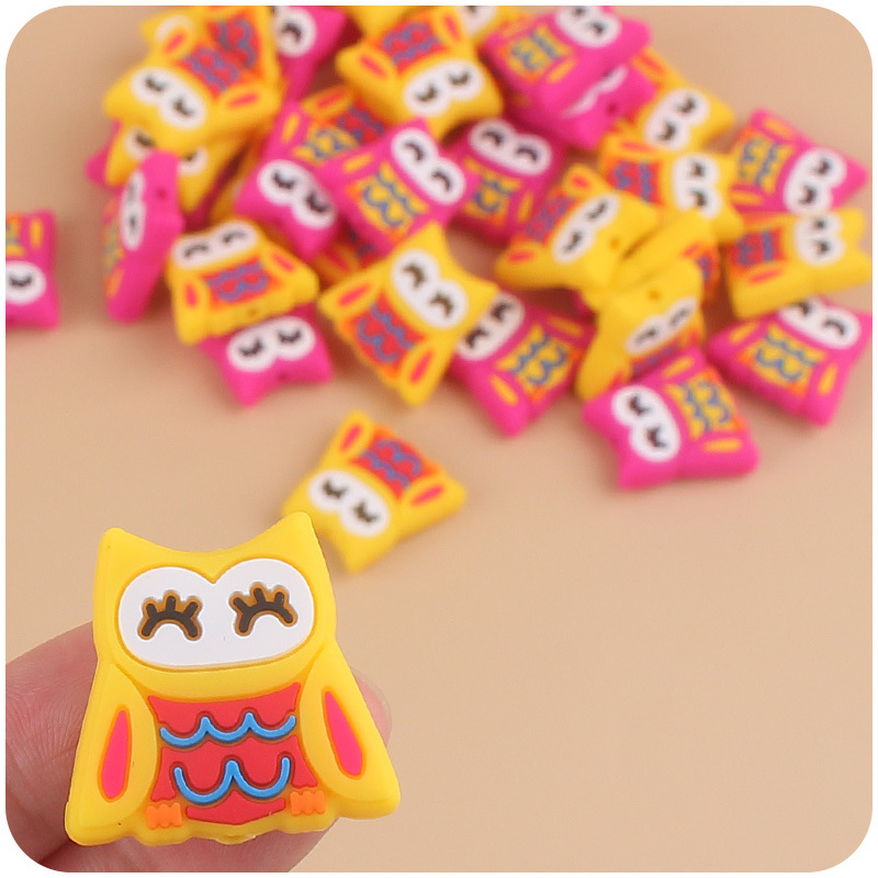 Nuevos suministros para bebés de dibujos animados búho mordedor creativo DIY bebé molar pezón cadena anti-caída cadena Accesorios