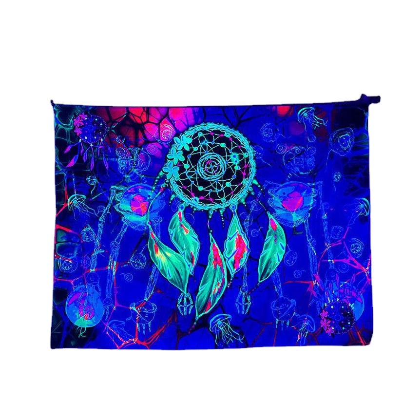 Nordic New Dream Catcher висит тканевый праздничный бар флуоресцентный черный светлый гобелен гриб Луна звездное небо фон светящаяся стена