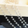 Transparent white pearl gold chain