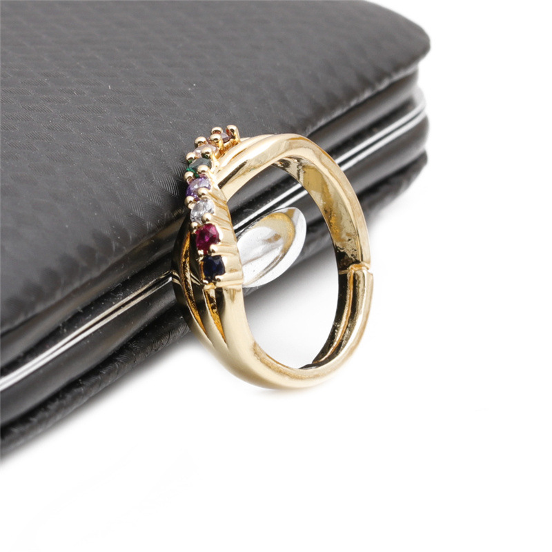 Fashion Simple Geometric Gold Opening Ring display picture 5