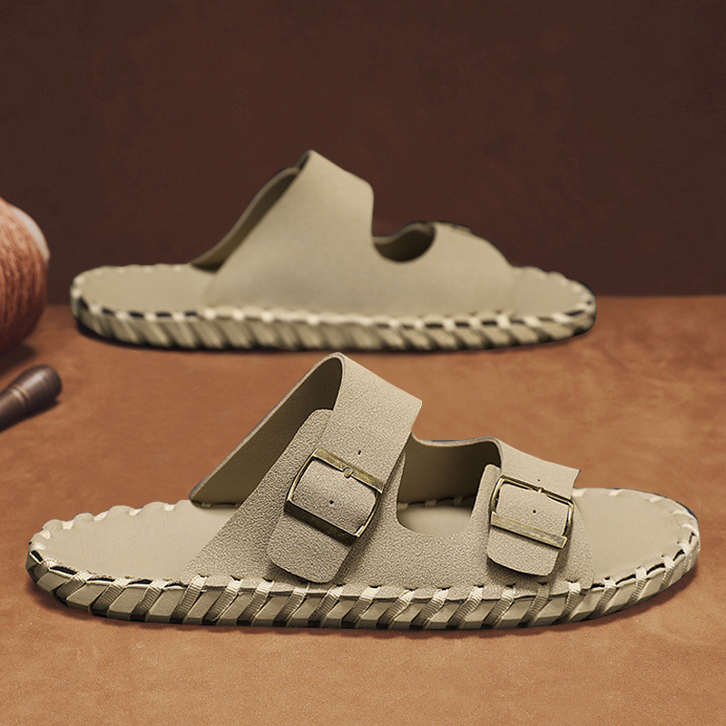 2024 nuevos zapatillas de verano planas sandalias casuales al aire libre zapatillas de playa para hombres image 5