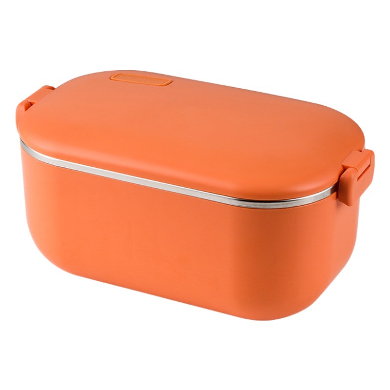 Caja de almuerzo de calefacción de acero inoxidable 304 enchufable eléctrico sin inyección de agua engrosada portátil calefacción eléctrica aislada caja de almuerzo caja de Bento Coche