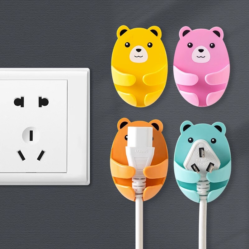 Multifunctional Plug Hook Sticky Hook Strong Adhesive Punch-Free Wall Hanging Kitchen Socket Power Cord Storage Holder Multifunctional Plug Hook Sticky Hook Strong Adhesive Punch-Free Wall Hanging Kitchen Socket Power Cord Storage Holder