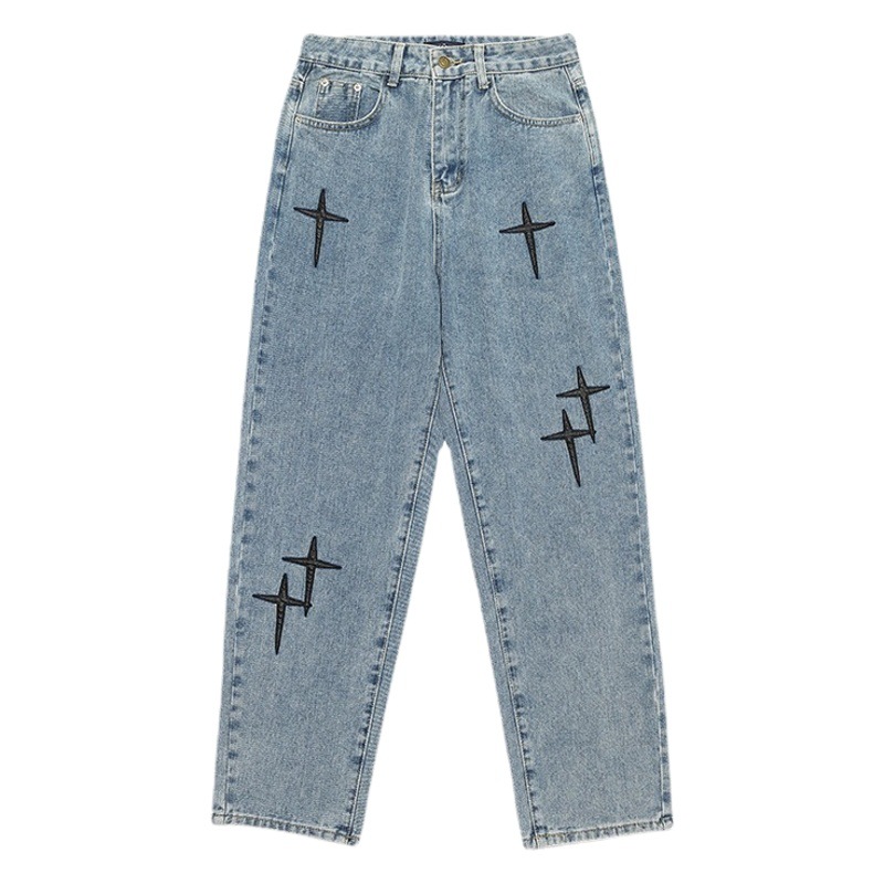 Vaqueros rectos sueltos para hombres 2022 Primavera y otoño Nuevo estilo coreano de moda casual pantalones cortos para hombres Pantalones anchos estilo Hong Kong