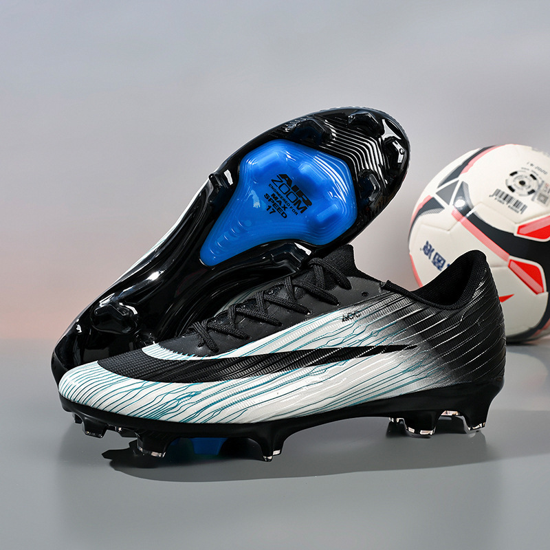 Zapatos de Fútbol de Corte Bajo de TPU y Gamuza Ligeros y Flexibles para Césped Natural y Artificial